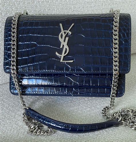 ysl croc embossed bag.